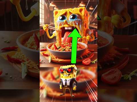Team Spongebob eating spicy noodles #spongebob #noodles #eating