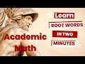 Exploring Latin and Greek Roots in Math Vocabulary