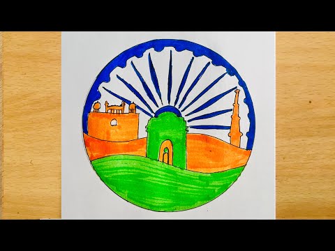Republic Day Drawing / Republic Day Poster Drawing / How to Draw Republic Day Drawing Easy Steps
