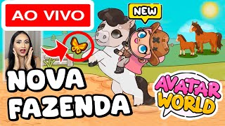 NOVO MAPA CHEGANDO! FAZENDA COM CAVALOS, NOVA ATUALIZAÇÃO PAZU AVATAR WORLD! Mary Games está ao vivo