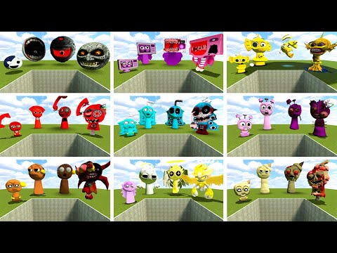 ALL EVOLUTION SPRUNKI OC INCREDIBOX FAMILY SONG SPARTAN KICKING BIG HOLE in Garry's Mod !