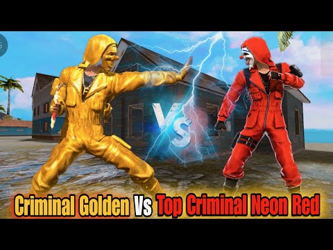 DRAMA FF | CRIMINAL GOLDEN VS TOP CRIMINAL NEON RED