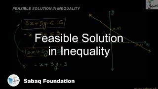 Feasible Solution in Inequality