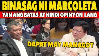 SEN. MARCOLETA VS. SOJ REMULLA JUST IN | Huwag po ninyong baguhin ang requisite