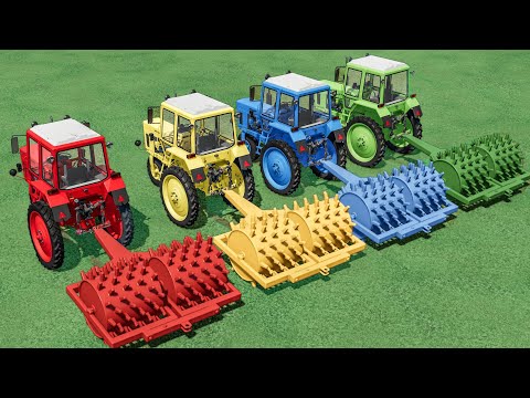 Tractor OF Colors - HUGE ROLLER with Just 3 Wheels Tractors - Farming Simulator 22