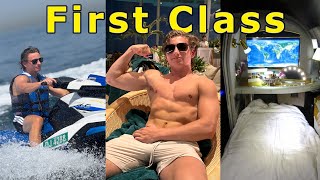 *Juicy* day in the life of a 19 y/o entrepreneur in Dubai + 1st class flight