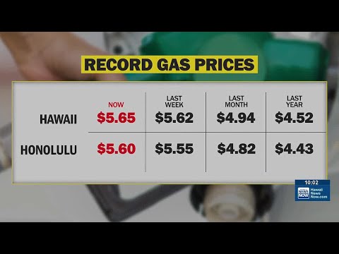 YouTube video thumbnail: Hawaii gas Prices Continue Climb Higher Into Record Territory
