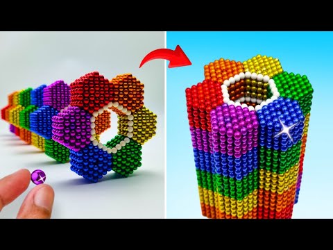 😲 Magnetic Balls Building Challenge! | DIY - Build Rainbow Magnetic Balls ASMR | My Magnet #art