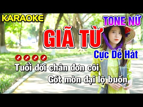 Giã Từ Karaoke Bolero Nhạc Sống Tone Nữ ( BEAT CHUẨN ) | Nàng Thơ Karaoke