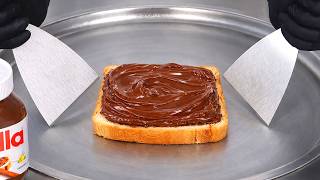 Nutella Sandwich - Ice Cream Rolls | Satisfying Visual ASMR