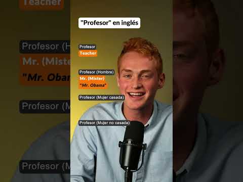 "Profesor" en inglés!