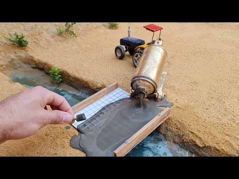 diy mini truck making bricks and home pipe bridge construction@sanocreator