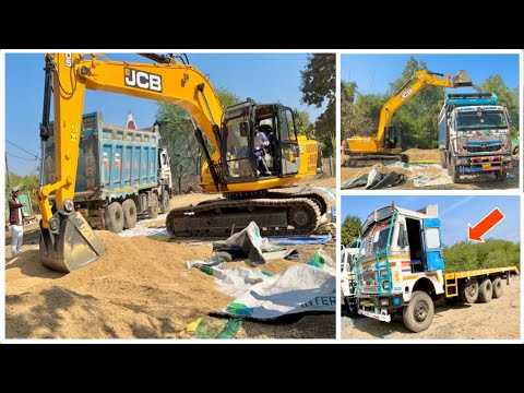 Part-2 | Finally New TATA 3118 Tralla आ गया JCB Excavator के लिए | Loading धान Tata Tipper JCB 205