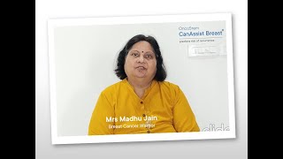Ms Madhu Jain - Breast Cancer Warrior talking about skipping chemotherapy yet winning over cancer.