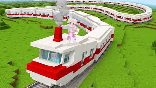 MOMON BANGUN KERETA API TERPANJANG di MINECRAFT feat @BANGJBLOX