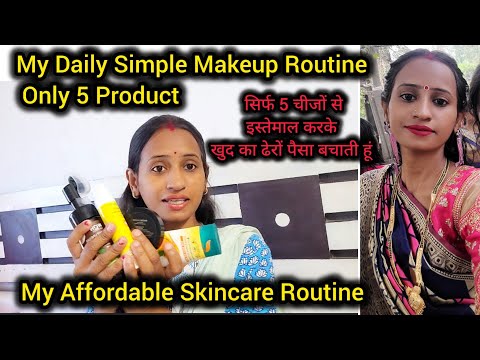 My Morning Skincare Routine & My Daily Simple Makeup Routine Only 5 Products/ Amazon Makeup haul