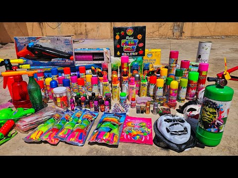 Best Holi Pichkari And Colour Testing Part 3 | Holi Stash Testing 2025 | Gulal Spray Testing | #holi