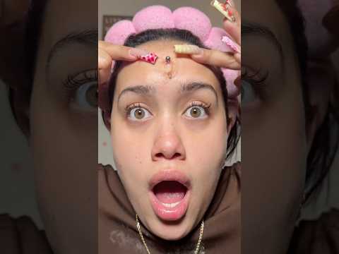 Removing forehead piercing #skincare #facemask #asmr #gonewrong #epicfails #peeloff