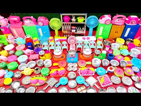 7 Minutes Satisfying with Unboxing Mini Colorful Hello Kitty Kitchen Set |Disney ASMR Cooking Game