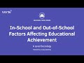 Sociology: Internal and External Factors in Education