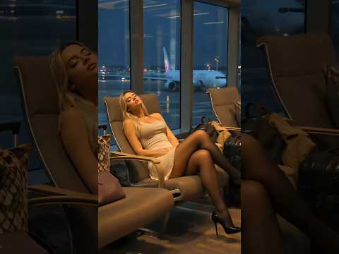 An endless journey, where fatigue quietly seeps in / 끝없는 여행길, 잠시 스며든 피곤함  #airport #exhausted # ai