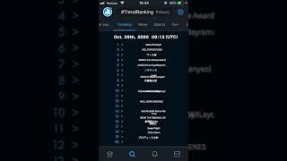 Twitter | #TrendRanking World | Oct. 29th, 2020