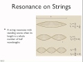 Resonance and Harmonics in Strings