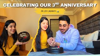 Riya ko diya Ladakh me 3rd Anniversary Surprise😍|| Chetan Monga|| Riya Bhargav