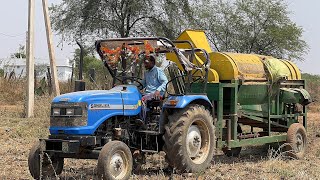 Sonalika Tractor & Surjeet multicrop Thresher | Gram Cutting in Village Field | Tractor Video