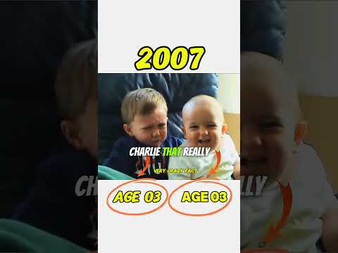 Charlie Bit My Finger 2007 vs 2025#memes #thenandnow #funnymemes #funny