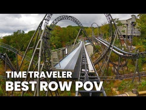 Time Traveler Back Row POV Silver Dollar City | The Original Mack Extreme Spinning Coaster