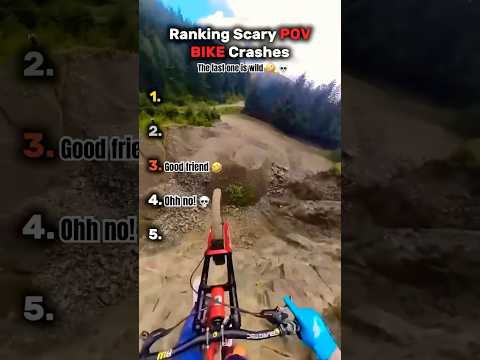Ranking the scariest POV bike crashes pt2 #mtb #bike