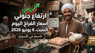 أسعار الفراخ البيضاء اليوم السبت 6 يونيو. ارتفعت 4 جنيهات بمختلف الأنواع