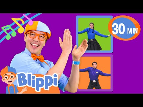 Blippi Wiggle (Feat. The Wiggles) | 30 Mins of Blippi Songs & Music Videos | Healthy Habits for kids