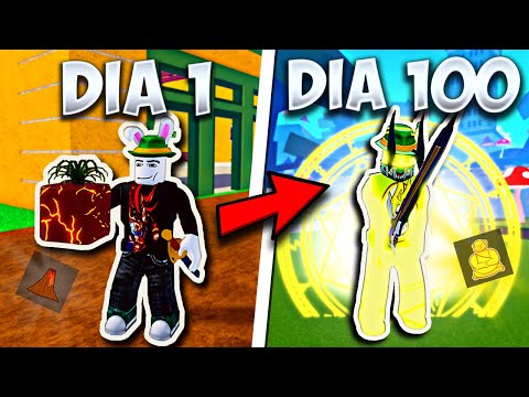Passei mais 100 Dias no Blox Fruits