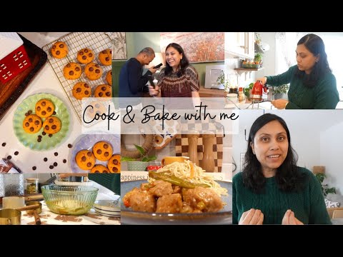 COOK WITH ME - Eggless Whole wheat Cookies / Indo chinese Dinner & Karaoke Night.