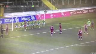 Wolfsburg deny Bayern Munich on close indirect free kick