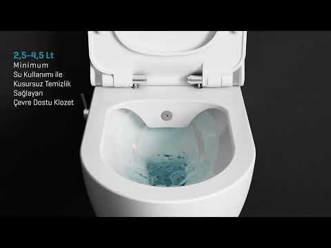 WC sospeso Hill Rim-Out con rubinetto integrato Sistema di risciacquo senza canale