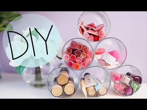DIY Candle Jar Organizer & Ideas to Upcycle Bath & Body Works Jars {Makeup organizer}