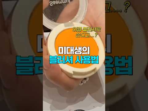 미대생 블러셔 사용법…