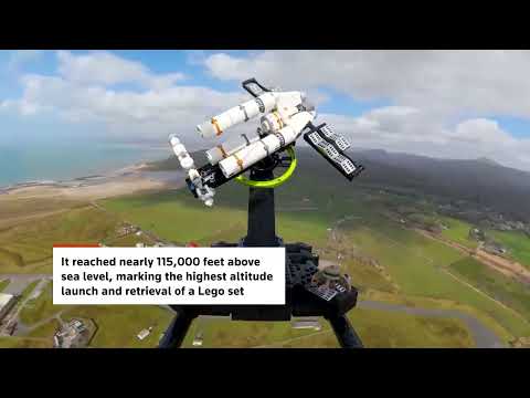 YouTube video thumbnail: 'Project Hail Mary' Lego set's Near-Space Trip Earns a Guinness Record