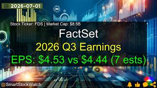 FactSet (FDS|$8.5B) - 2026 Q3 Earnings Analysis