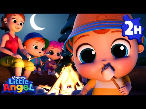 How To Enjoy Campfire Family Time! With Baby John | Little Angel | Melody Time: Moonbug Kids Songs
