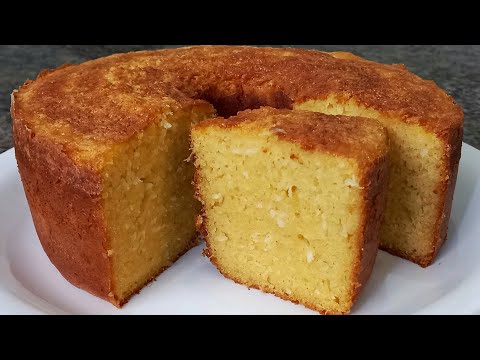 BOLO DE MILHO COM COCO - FÁCIL E RÁPIDO DE FAZER