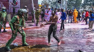 GEN Z CHASING POLICE - JUSTICE FOR ALBERT OJWANG. NAIROBI CBD