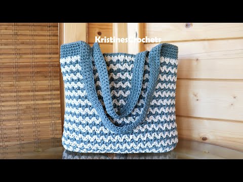 How To Crochet Tote Shoulder Market Bag