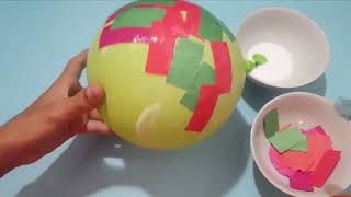Como HACER MACETAS con GLOBOS y cemento imitación de cerámica   PARA PLANTAS Y FLORES