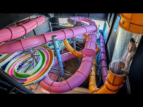 AQUALOOP WaterSlide went WRONG! She GOT STUCK 😬