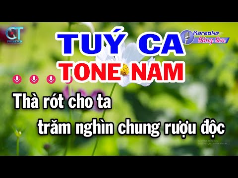 Karaoke Tuý Ca Tone Nam ( Em ) Nhạc Sống Đồng Sen