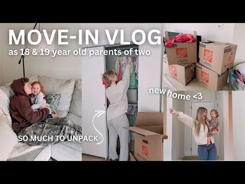 MOVE IN VLOG 📦 house tour, unpacking, grocery shopping, cleaning and organizing!